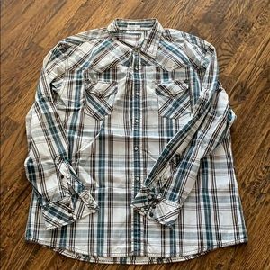 BKE athletic Fit long sleeve snap dress shirt